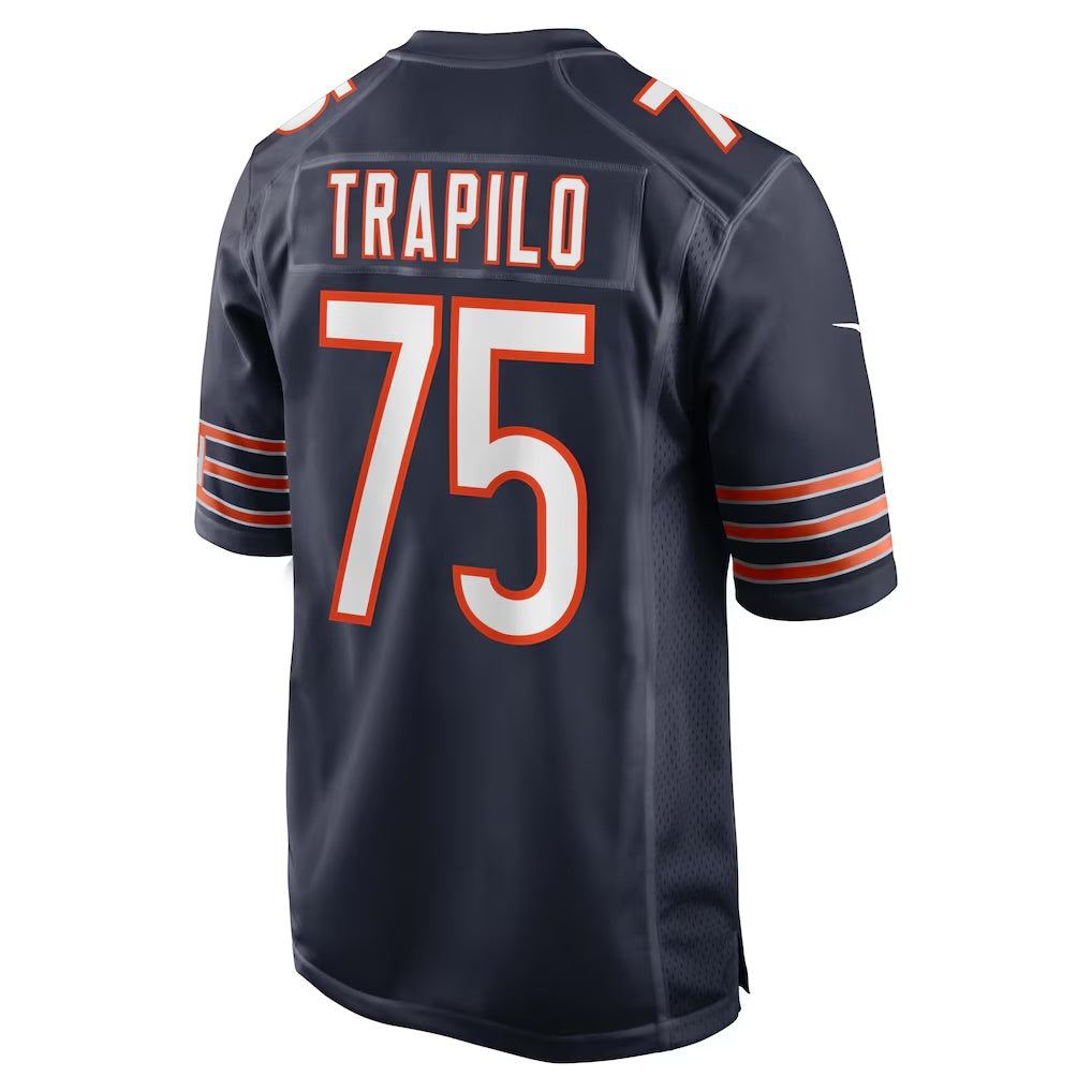 American Football Jersey | C.Bears #75 Ozzy Trapilo Navy Team Game Stitched Football American Jersey - image 1