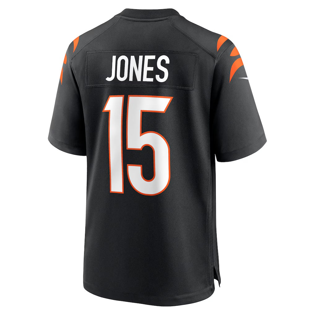 American Football Jersey | C.Bengals #15 Charlie Jones Black Team Game Stitched Football American Jersey - image 1