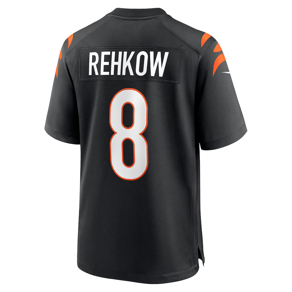 American Football Jersey | C.Bengals #8 Ryan Rehkow Black Game Stitched Football American Jersey - image 1
