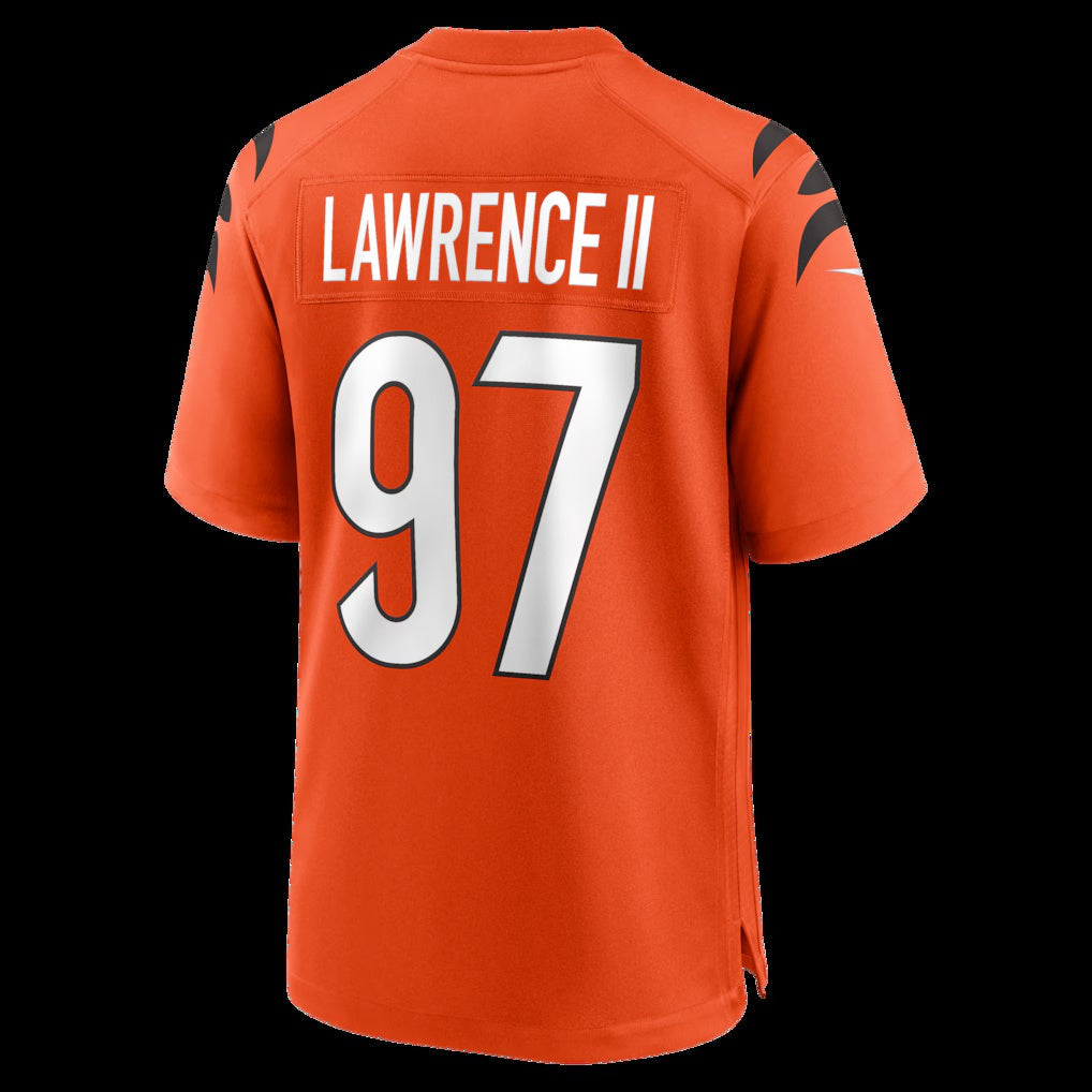 American Football Jersey | C.Bengals #97 Dexter Lawrence II Orange Game Jersey - image 1