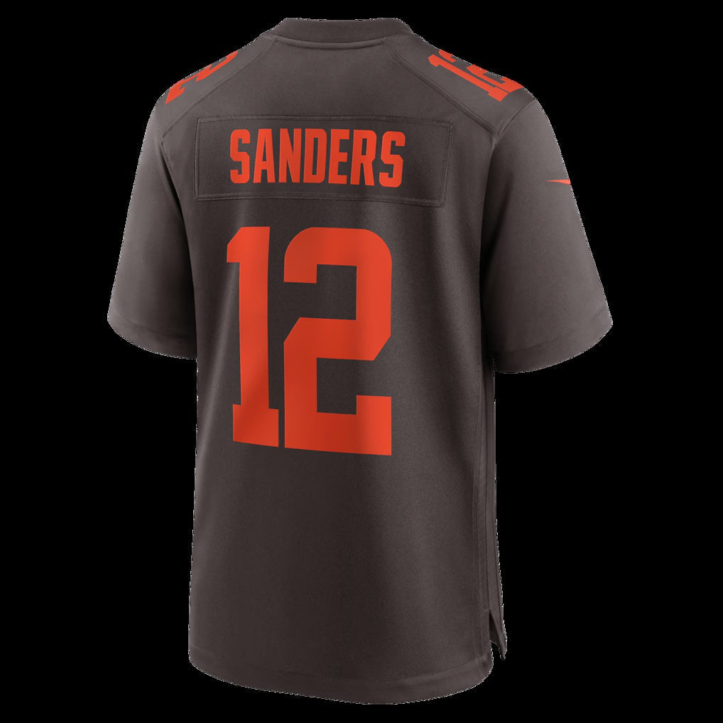 American Football Jersey | C.Browns #12 Shedeur Sanders Brown Alpha Dawg Game Stitched Football American Jersey - image 1