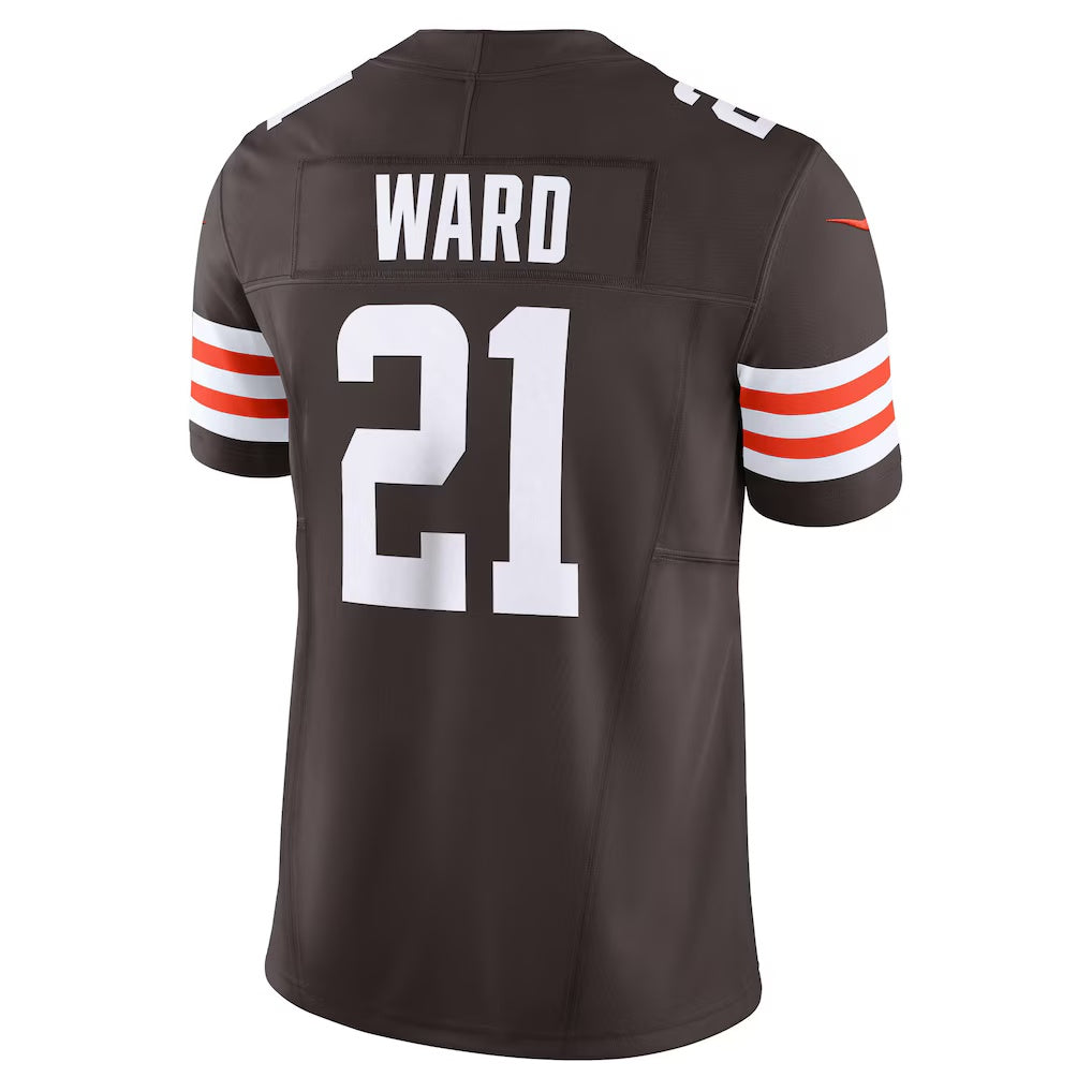 American Football Jersey | C.Browns #21 Denzel Ward Brown Vapor F.U.S.E. Limited Stitched Football American Jersey - image 1