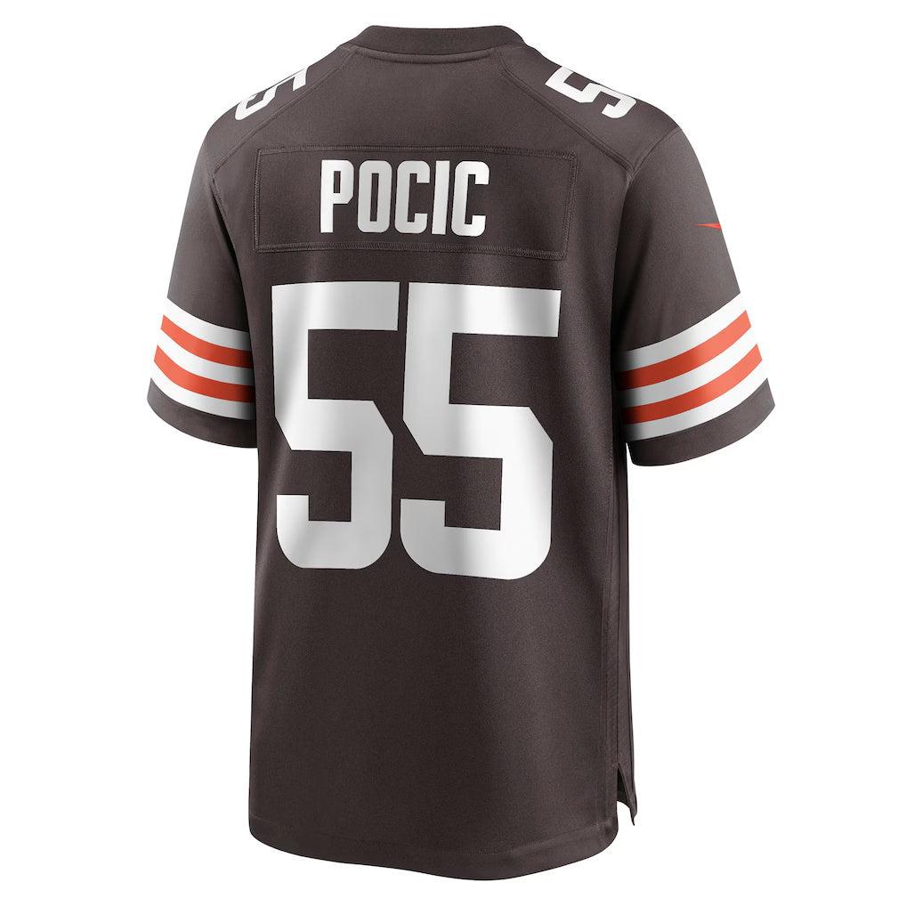 American Football Jersey | C.Browns #55 Ethan Pocic Brown Game Stitched Football American Jersey - image 1