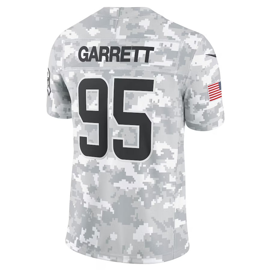 American Football Jersey | C.Browns #95 Myles Garrett Arctic Camo 2024 Salute to Service Limited Stitched Football American Jersey - image 1