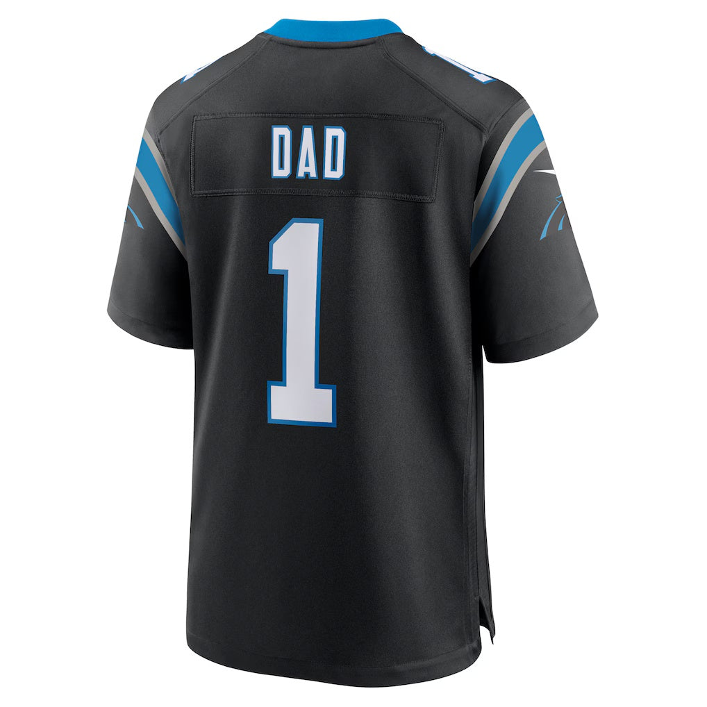 American Football Jersey | C.Panthers Number #1 Dad Black Game Stitched Football American Jersey - image 1