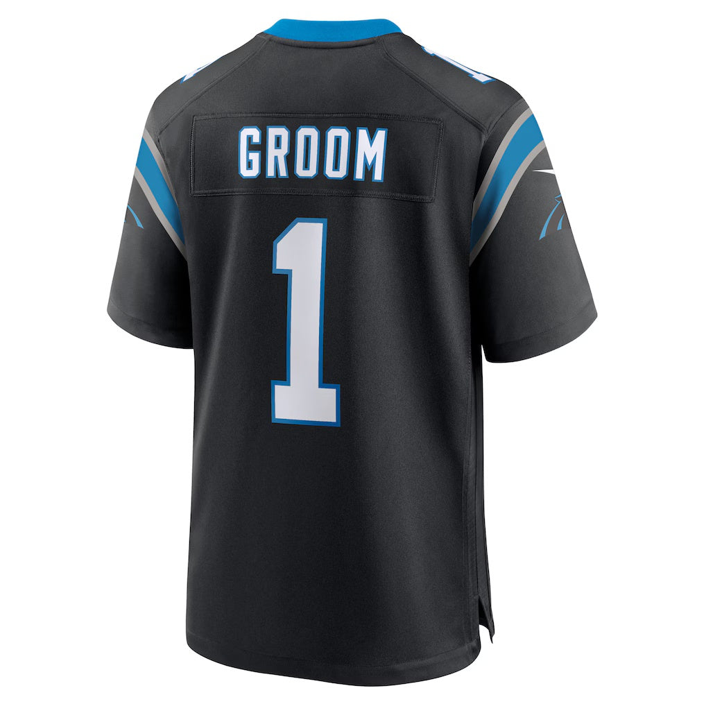 American Football Jersey | C.Panthers Number #1 Groom Black Game Stitched Football American Jersey - image 1