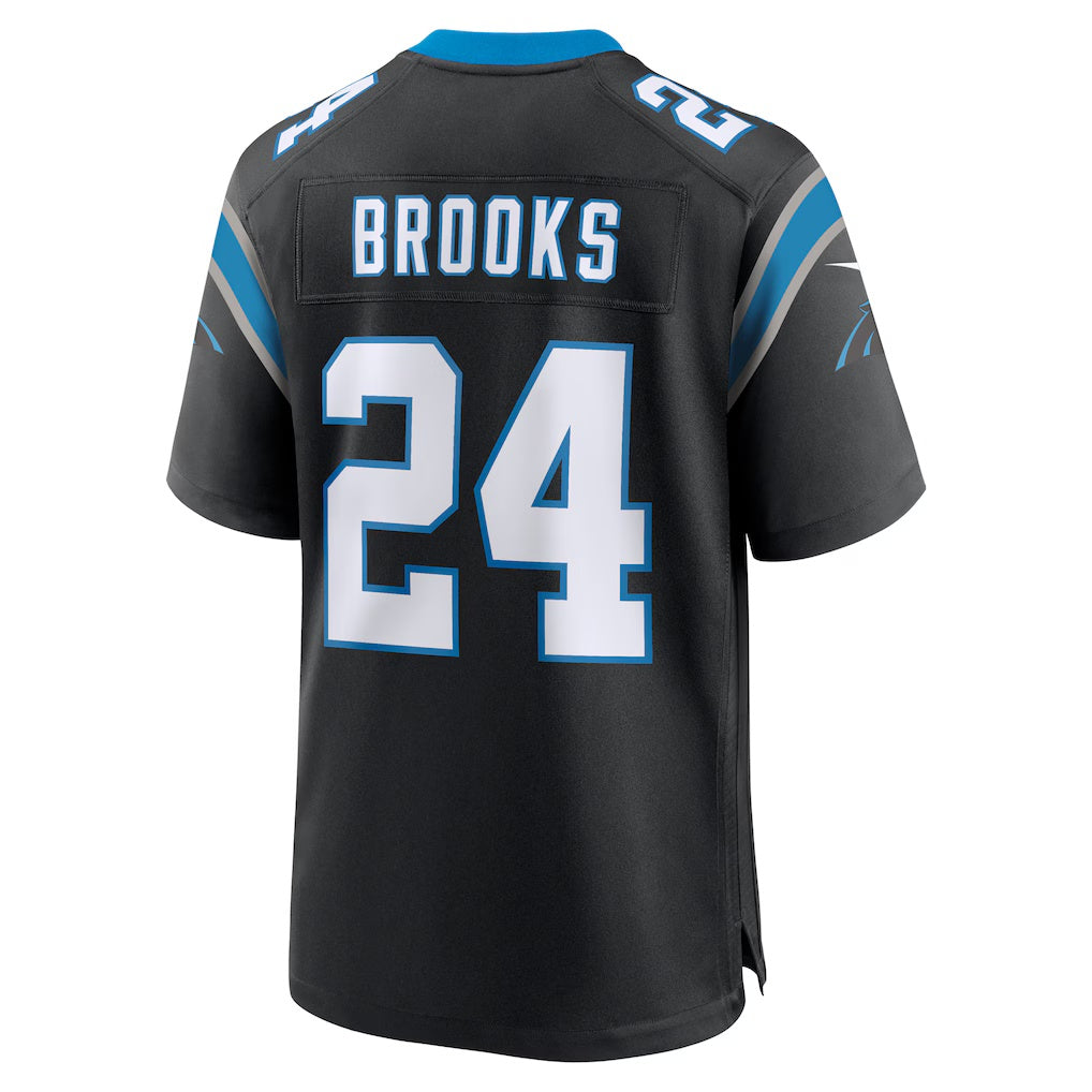 American Football Jersey | C.Panthers #24 Jonathon Brooks Black Game Stitched Football American Jersey - image 1
