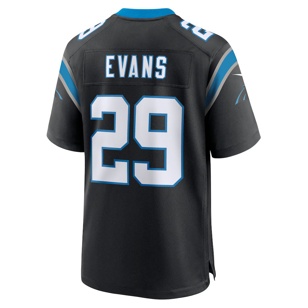 American Football Jersey | C.Panthers #29 Akayleb Evans Black Team Game Stitched Football American Jersey - image 1