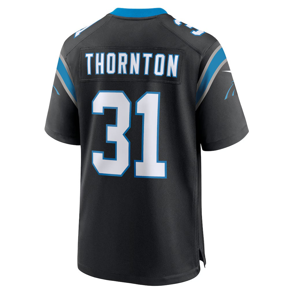 American Football Jersey | C.Panthers #31 Corey Thornton Black Team Game Stitched Football American Jersey - image 1