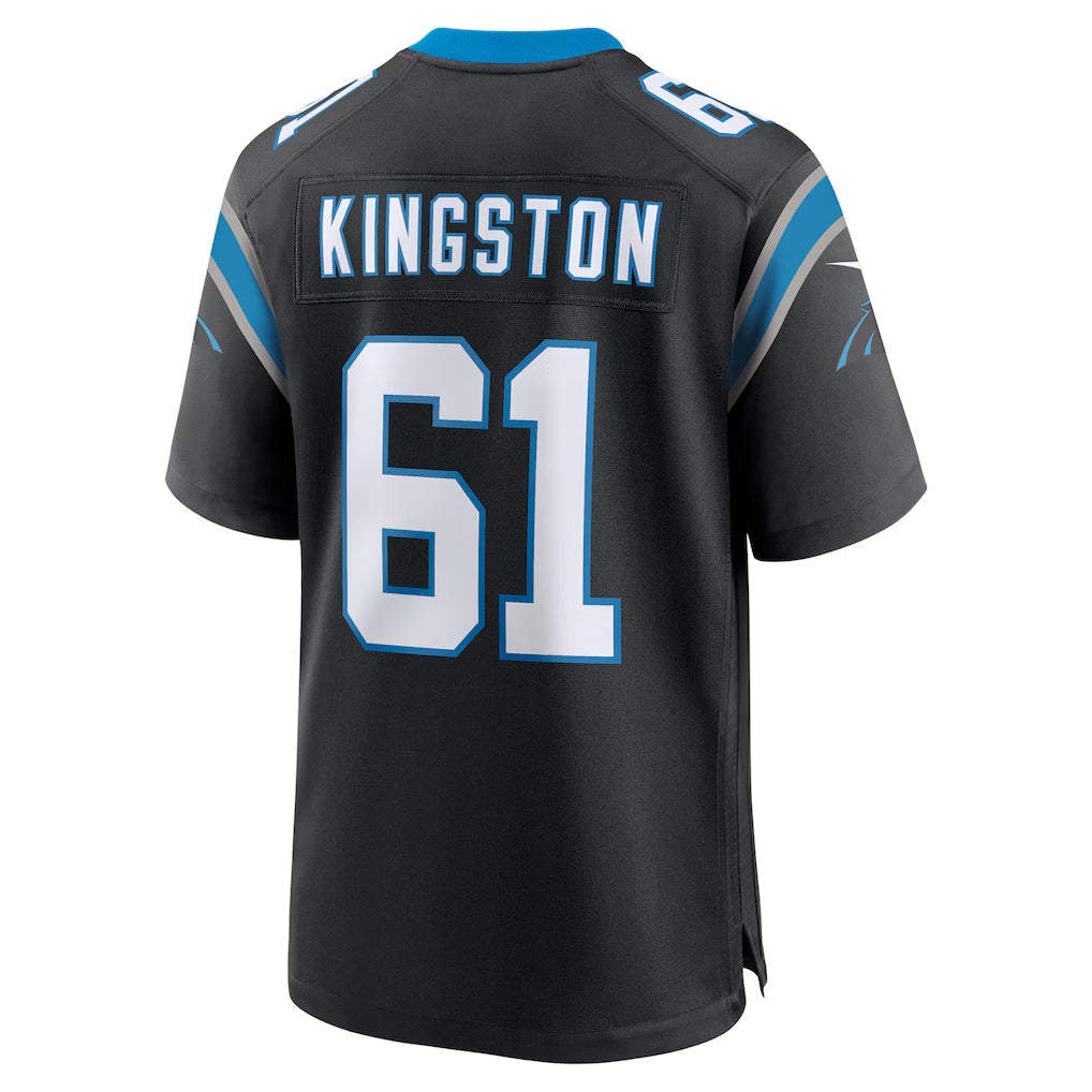 American Football Jersey | C.Panthers #61 Jarrett Kingston Black Game Stitched Football American Jersey - image 1