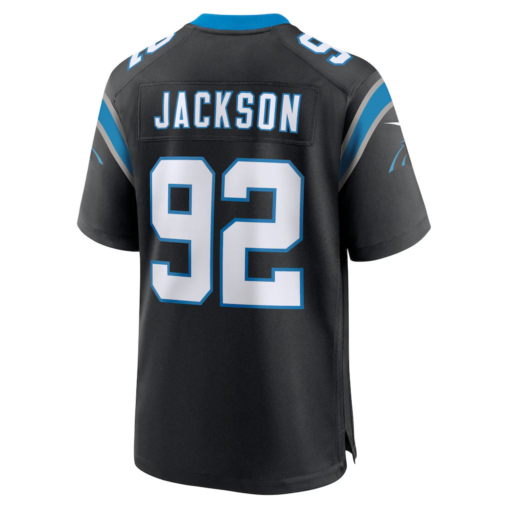 American Football Jersey | C.Panthers #92 Cam Jackson Black Team Game Stitched Football American Jersey - image 1