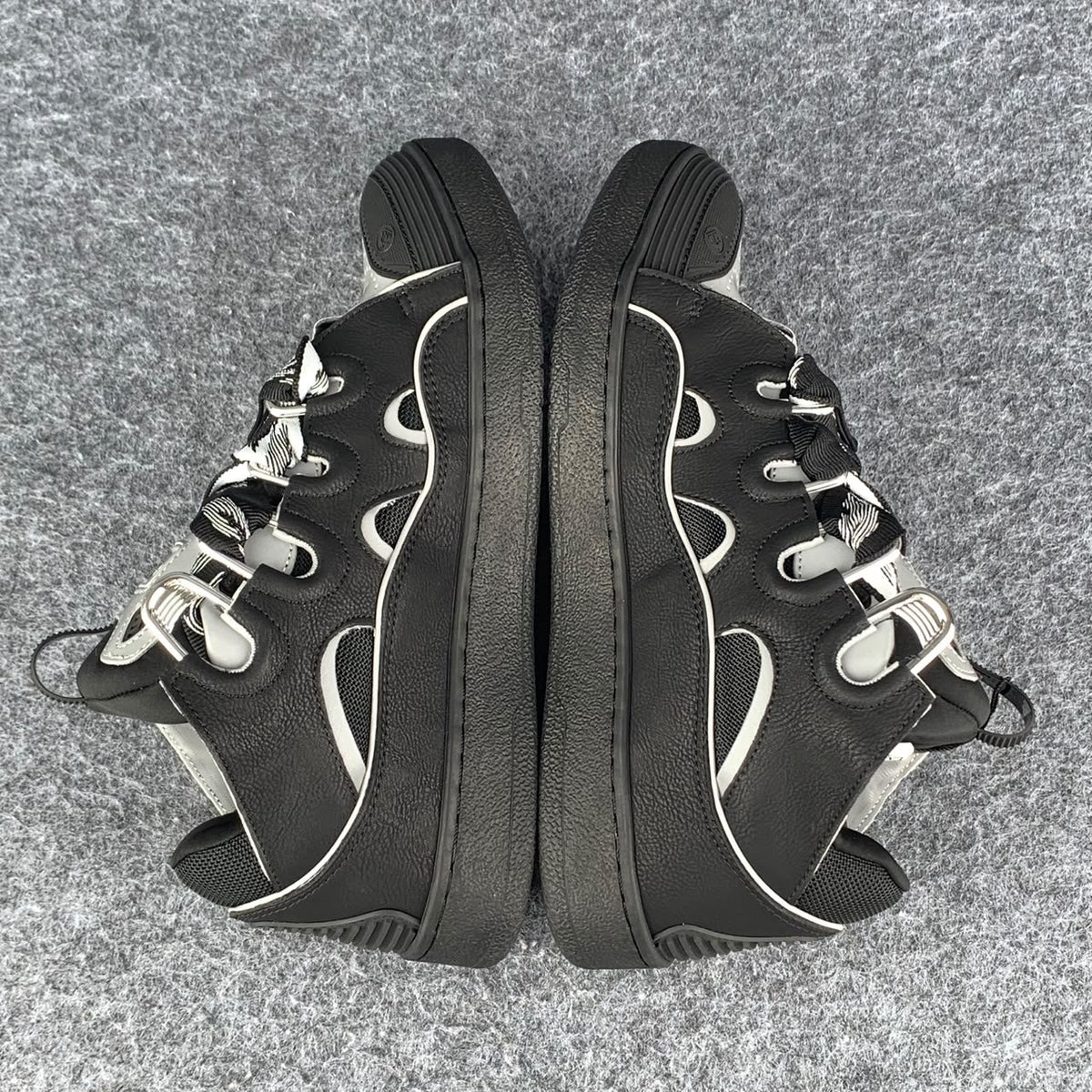 (Value Version) Lanvin Curb Sneakers 'Black Grey' - product view 4