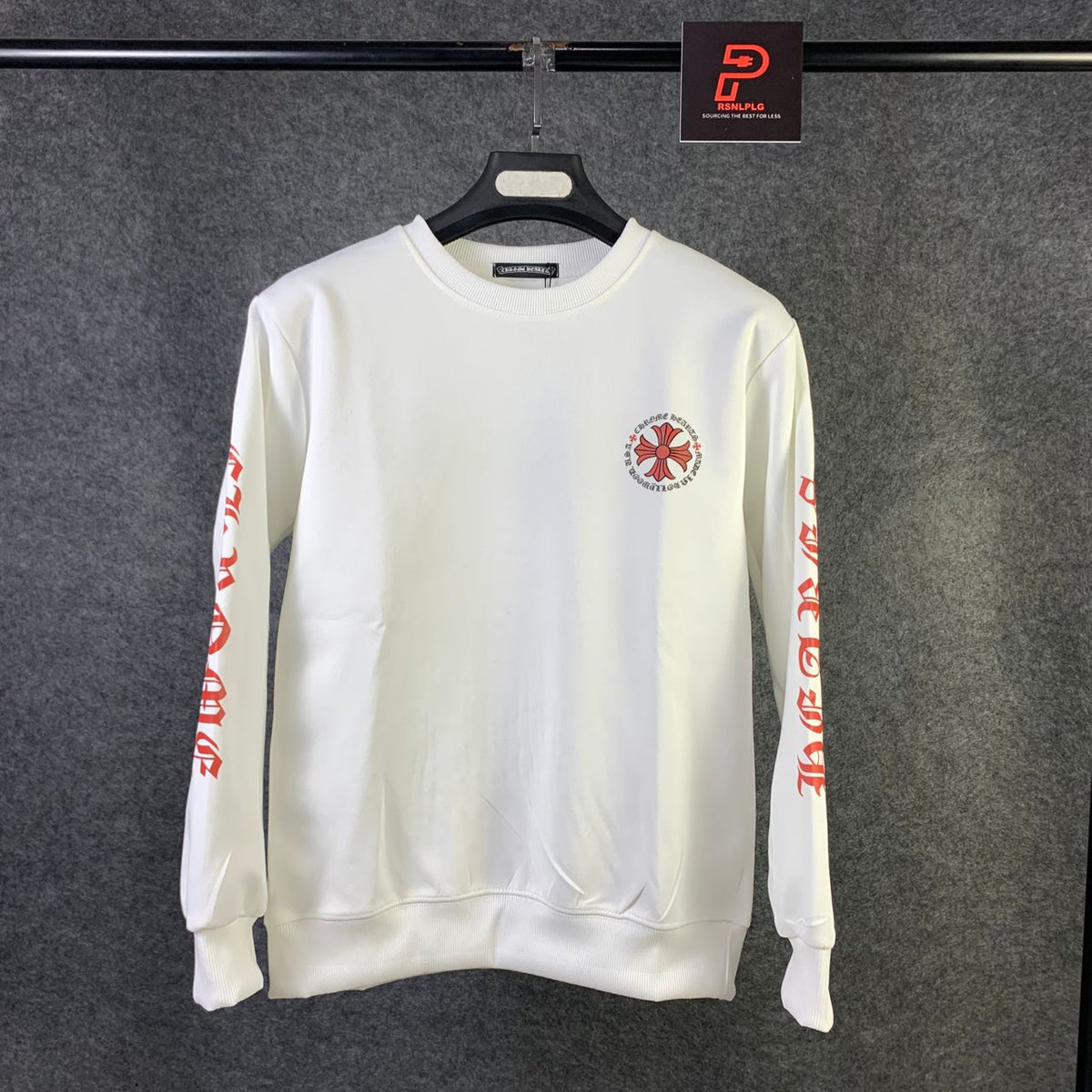 Chrome Hearts Made In Hollywood Plus Cross Long-Sleeve T-Shirt 'White/Red' - product view 1