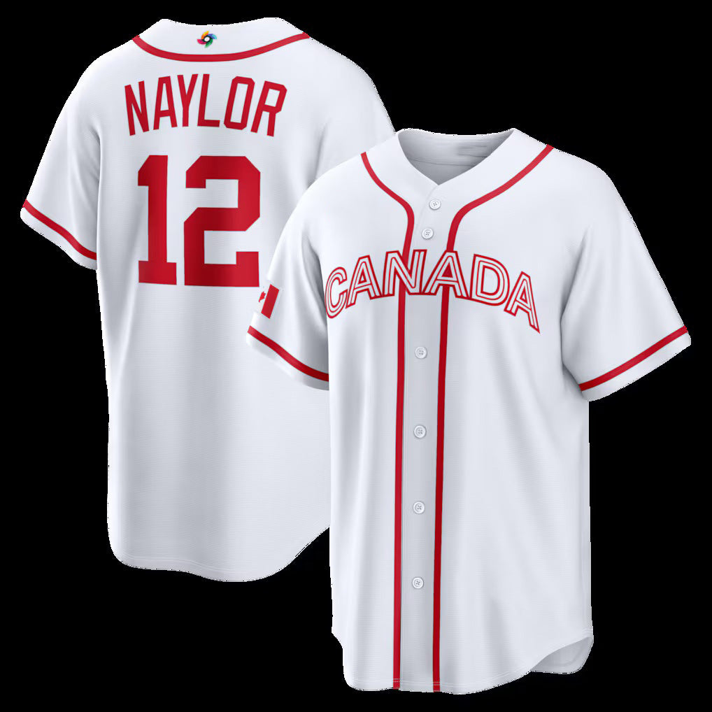 Baseball Jersey | Canada Baseball #12 Josh Naylor 2026 World Baseball Classic Home Stadium Jersey - White - image 1