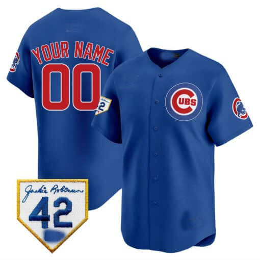 Baseball Jersey | Chicago Cubs 2024 Jackie Robinson Patch Limited Custom Jersey V2 ¨C Royal - image 1