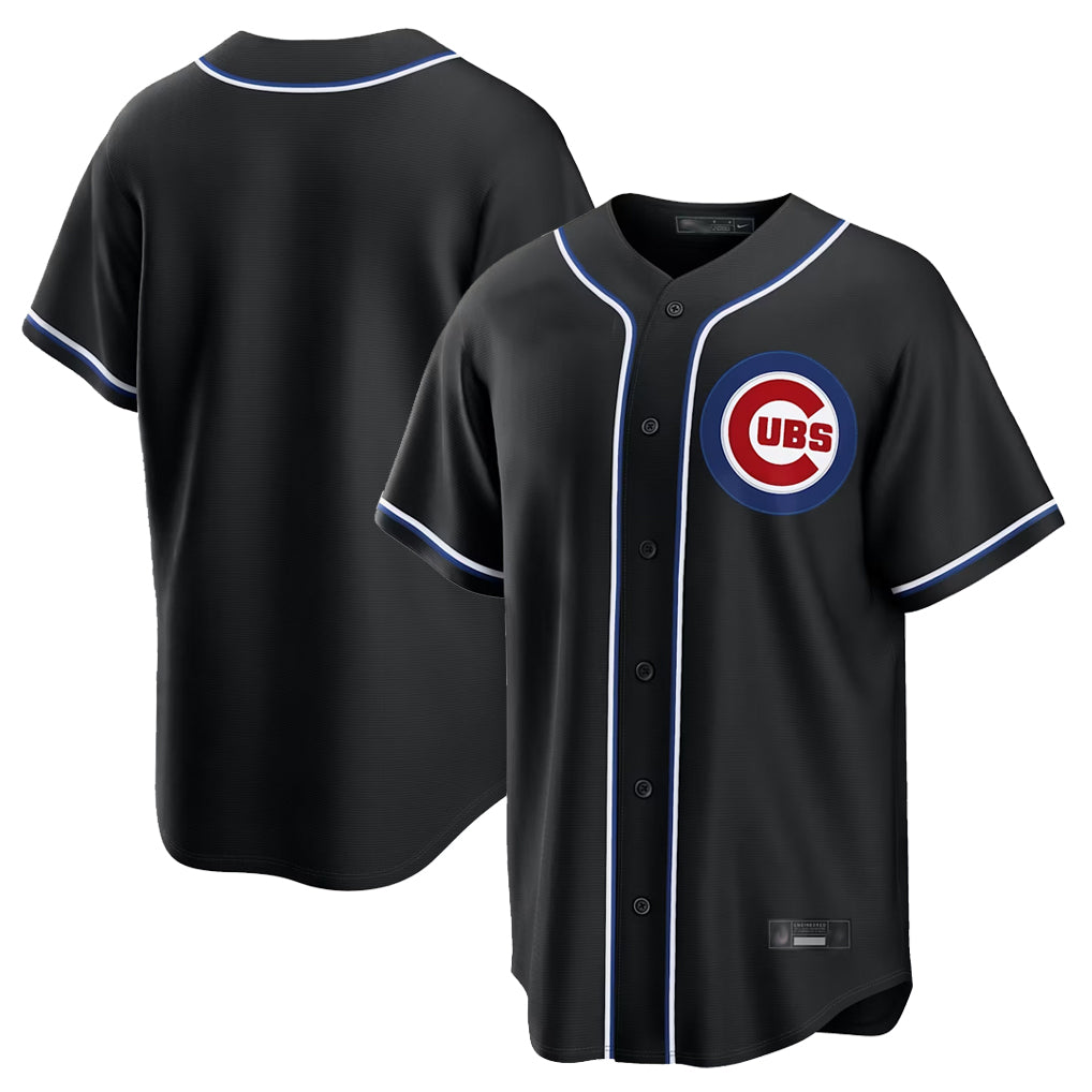 Baseball Jersey | Chicago Cubs Black Home Game Blank Player Stitched - image 1