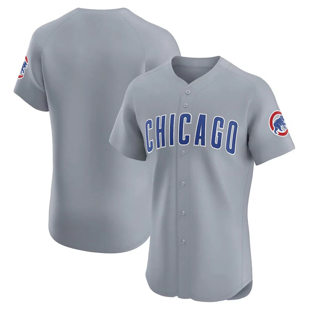 Baseball Jersey | Chicago Cubs Gray Road Limited Home Game Blank Player Stitched - image 1