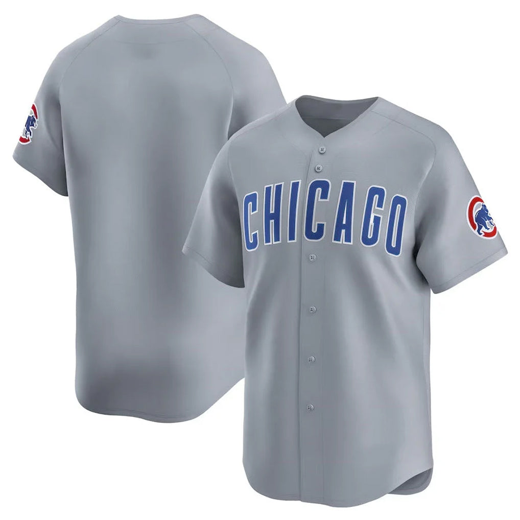 Baseball Jersey | Chicago Cubs Gray Road Limited Home Game Blank Player Stitched - image 1