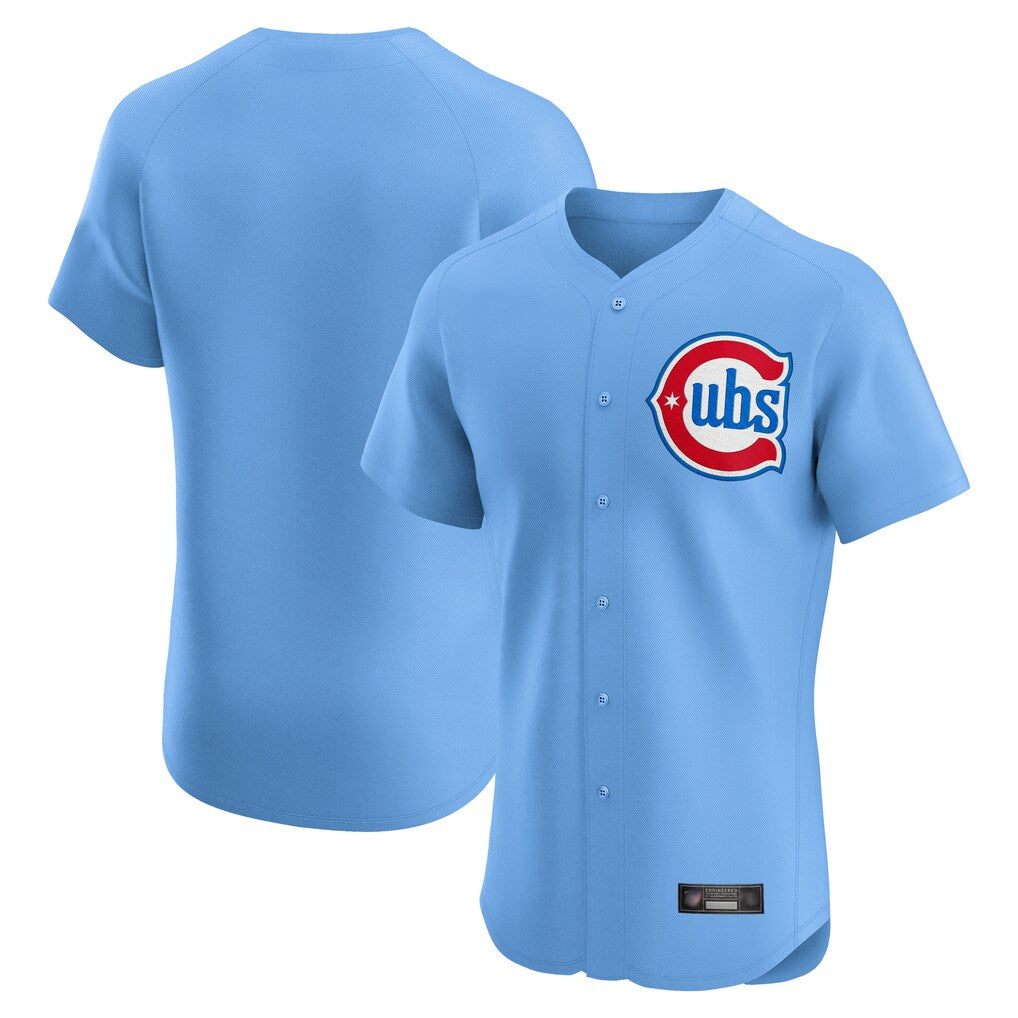 Baseball Jersey | Chicago Cubs Light Blue Limited Home Game Blank Player Stitched - image 1