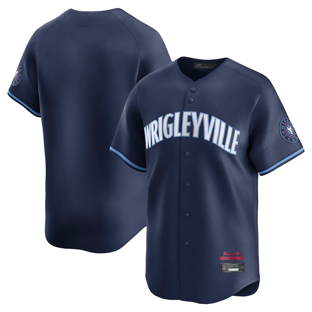 Baseball Jersey | Chicago Cubs Navy City Connect Limited Home Blank Player Stitched - image 1