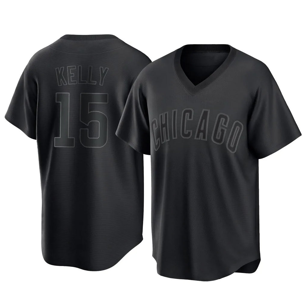 Baseball Jersey | Chicago Cubs #15 Carson Kelly Player Black Home Game Stitched - image 1
