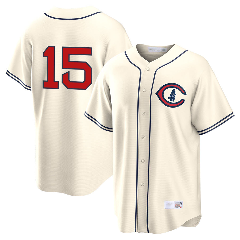 Baseball Jersey | Chicago Cubs #15 Carson Kelly Player Cream Field of Dreams Home Game Stitched - image 1