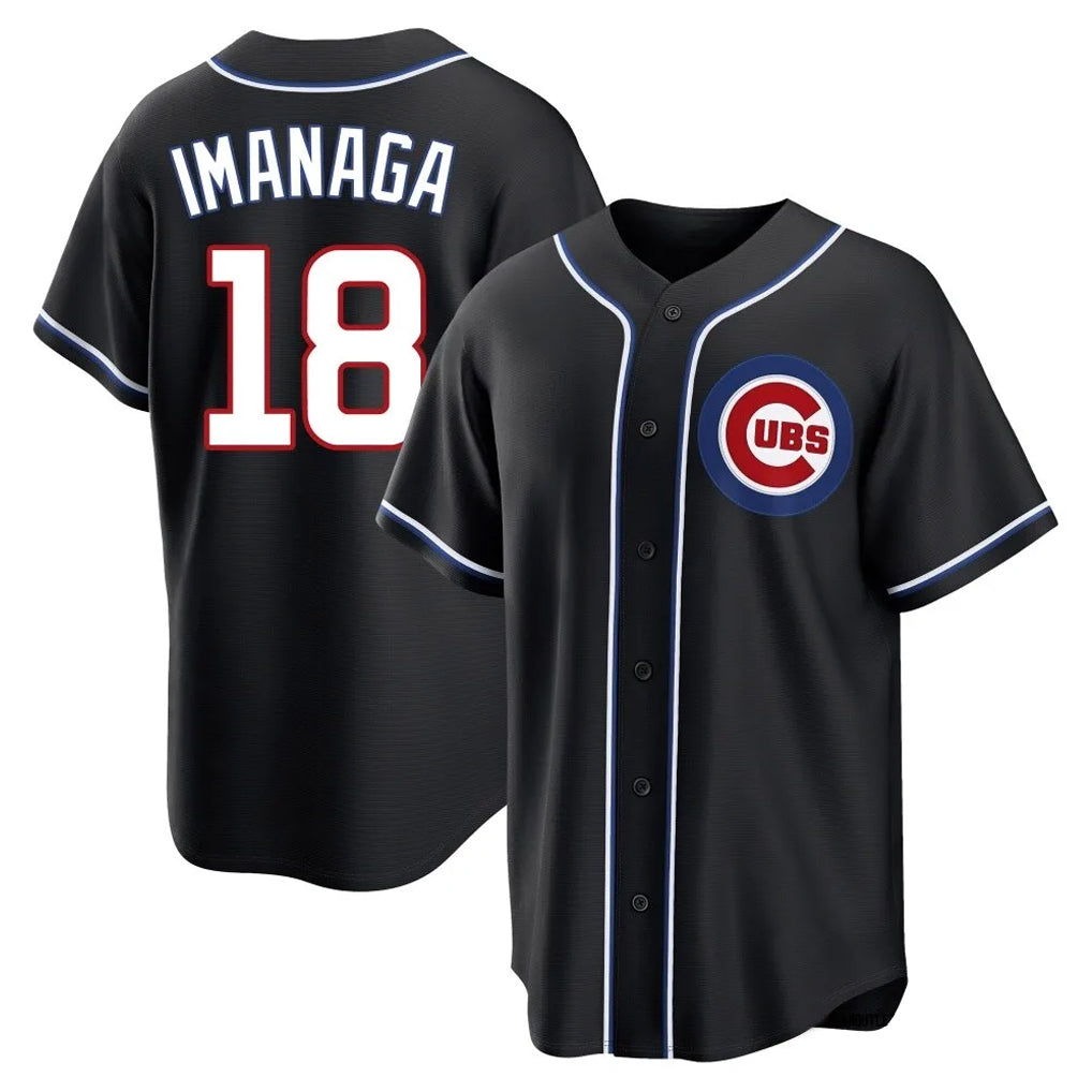 Baseball Jersey | Chicago Cubs #18 Shota Imanaga Player Black Fashion Out Game Stitched - image 1