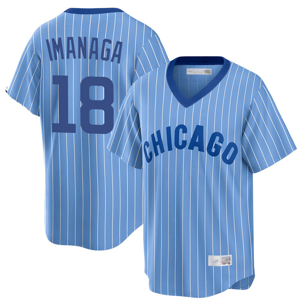 Baseball Jersey | Chicago Cubs #18 Shota Imanaga Player Blue Cooperstown Collection Limited Stitched - image 1