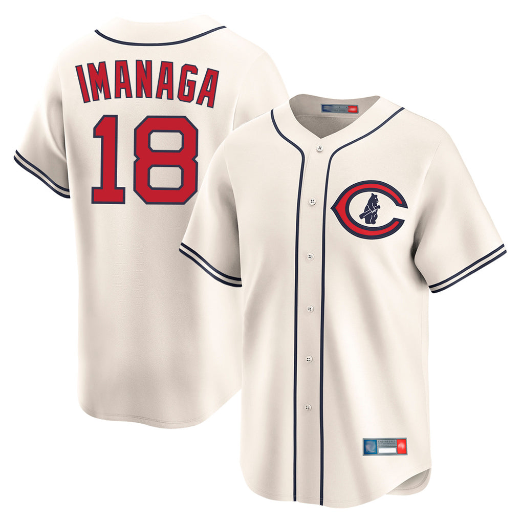 Baseball Jersey | Chicago Cubs #18 Shota Imanaga Player Cream Field of Dreams Limited Home Game Stitched - image 1