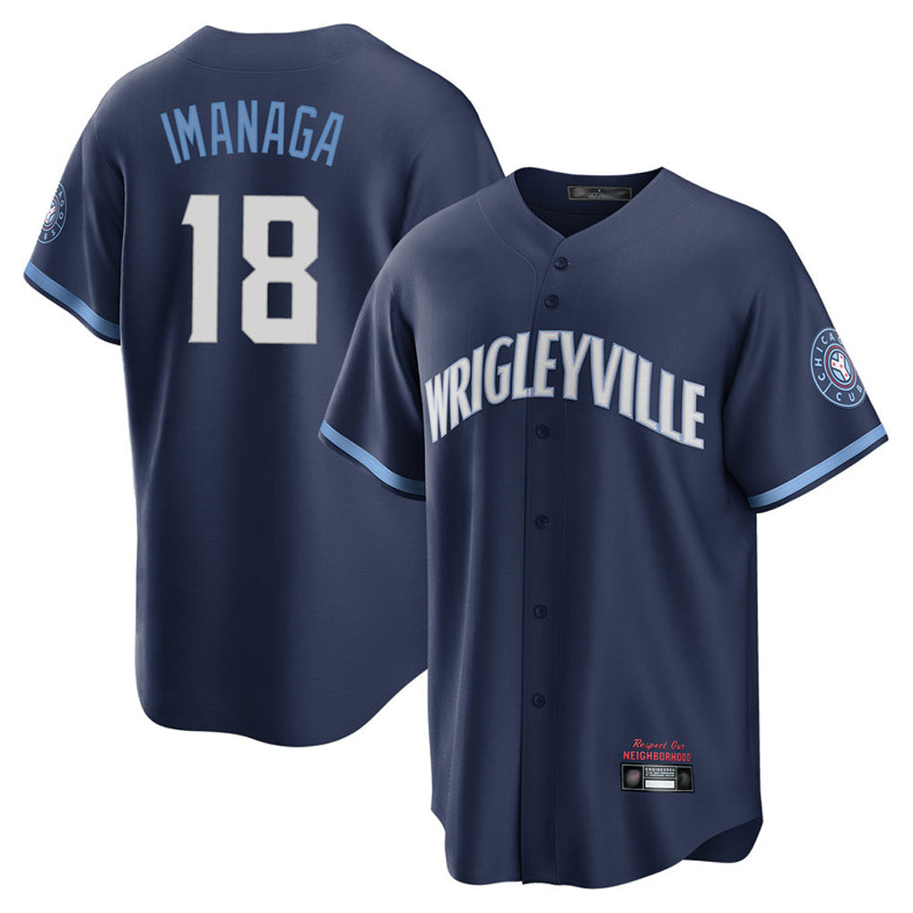 Baseball Jersey | Chicago Cubs #18 Shota Imanaga Player Navy City Connect Home Game Stitched - image 1