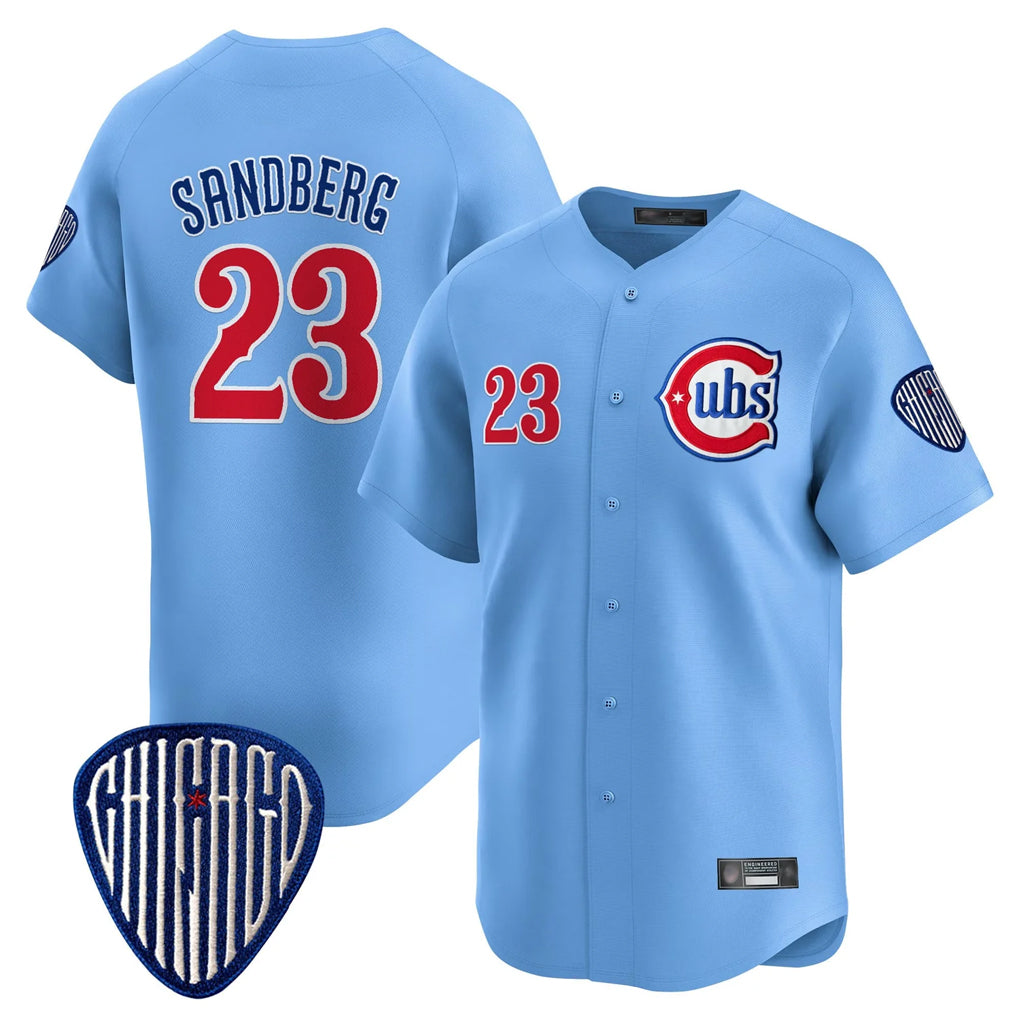 Baseball Jersey | Chicago Cubs #23 Ryne Sandberg Player Blue Limited Home Stitched - image 1