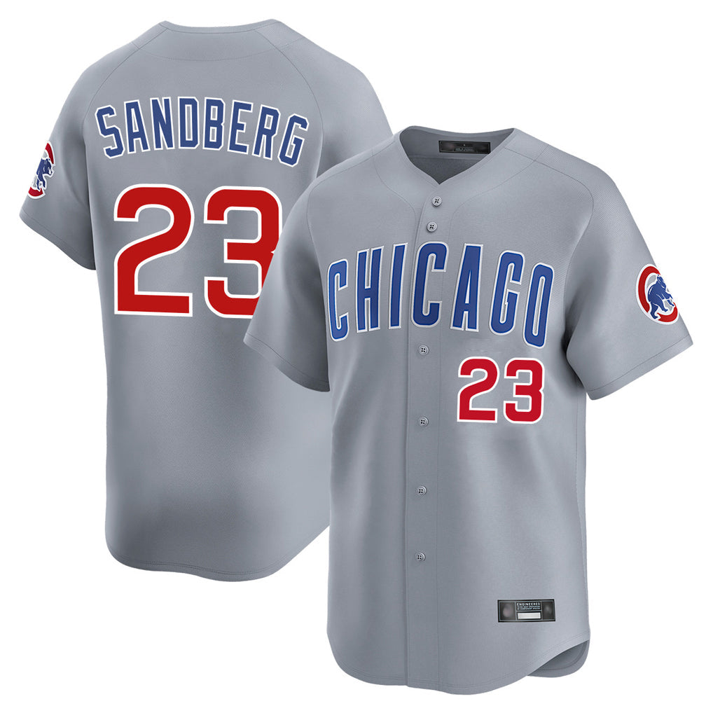 Baseball Jersey | Chicago Cubs #23 Ryne Sandberg Player Gray Road Limited Home Stitched - image 1