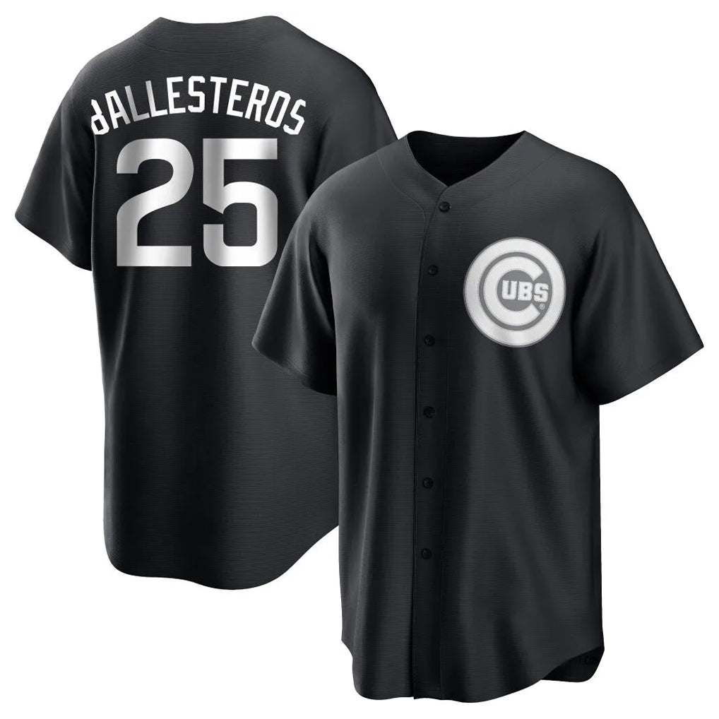 Baseball Jersey | Chicago Cubs #25 Mois¨¦s Ballesteros Player Black Game Stitched - image 1