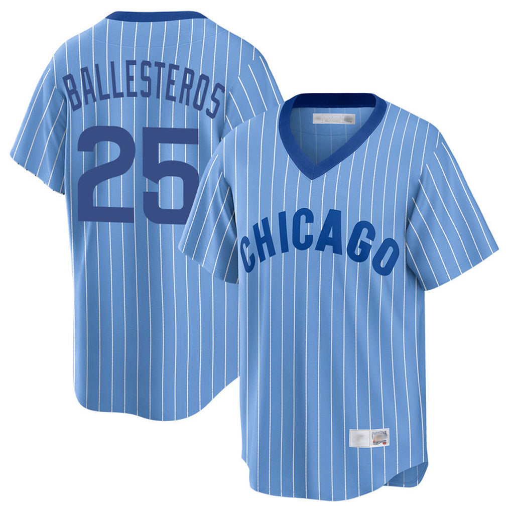 Baseball Jersey | Chicago Cubs #25 Mois¨¦s Ballesteros Player Blue Cooperstown Collection Limited Stitched - image 1