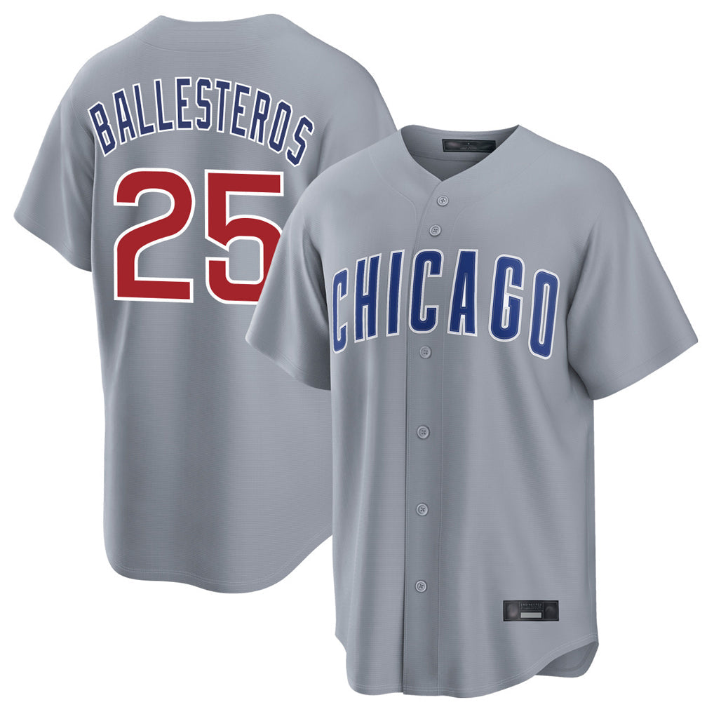 Baseball Jersey | Chicago Cubs #25 Mois¨¦s Ballesteros Player Gray Home Game Stitched - image 1
