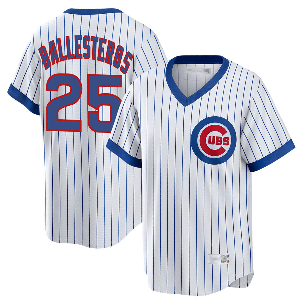 Baseball Jersey | Chicago Cubs #25 Mois¨¦s Ballesteros Player White Cooperstown Collection Limited Stitched - image 1