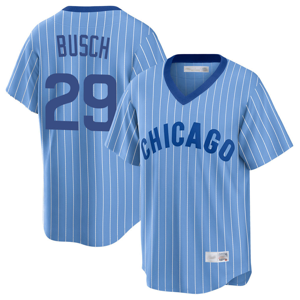 Baseball Jersey | Chicago Cubs #29 Michael Busch Player Blue Cooperstown Collection Limited Stitched - image 1