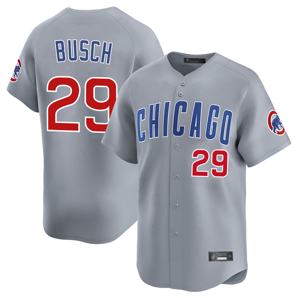 Baseball Jersey | Chicago Cubs #29 Michael Busch Player Gray Road Limited Home Stitched - image 1