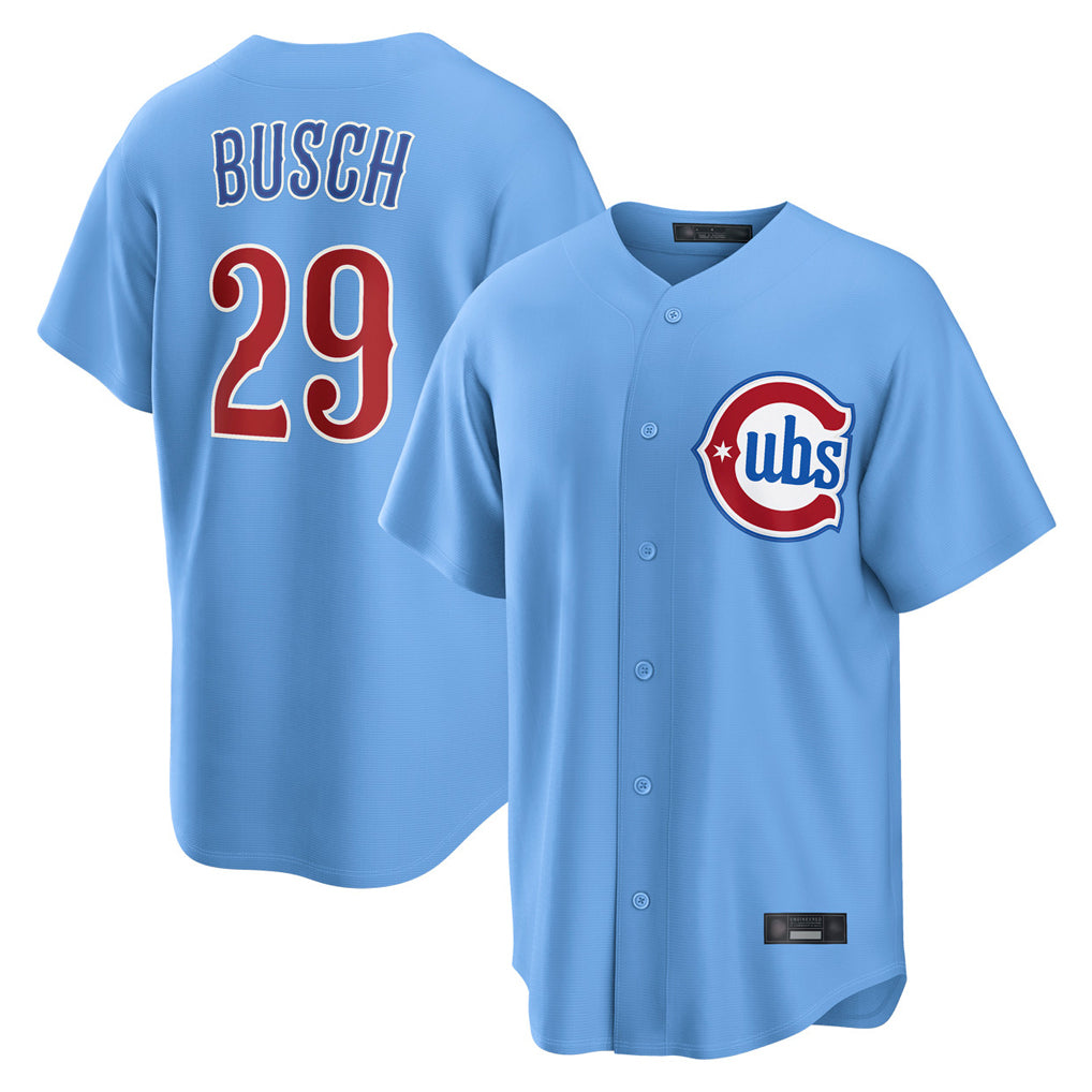 Baseball Jersey | Chicago Cubs #29 Michael Busch Player Light Blue Home Game Stitched - image 1