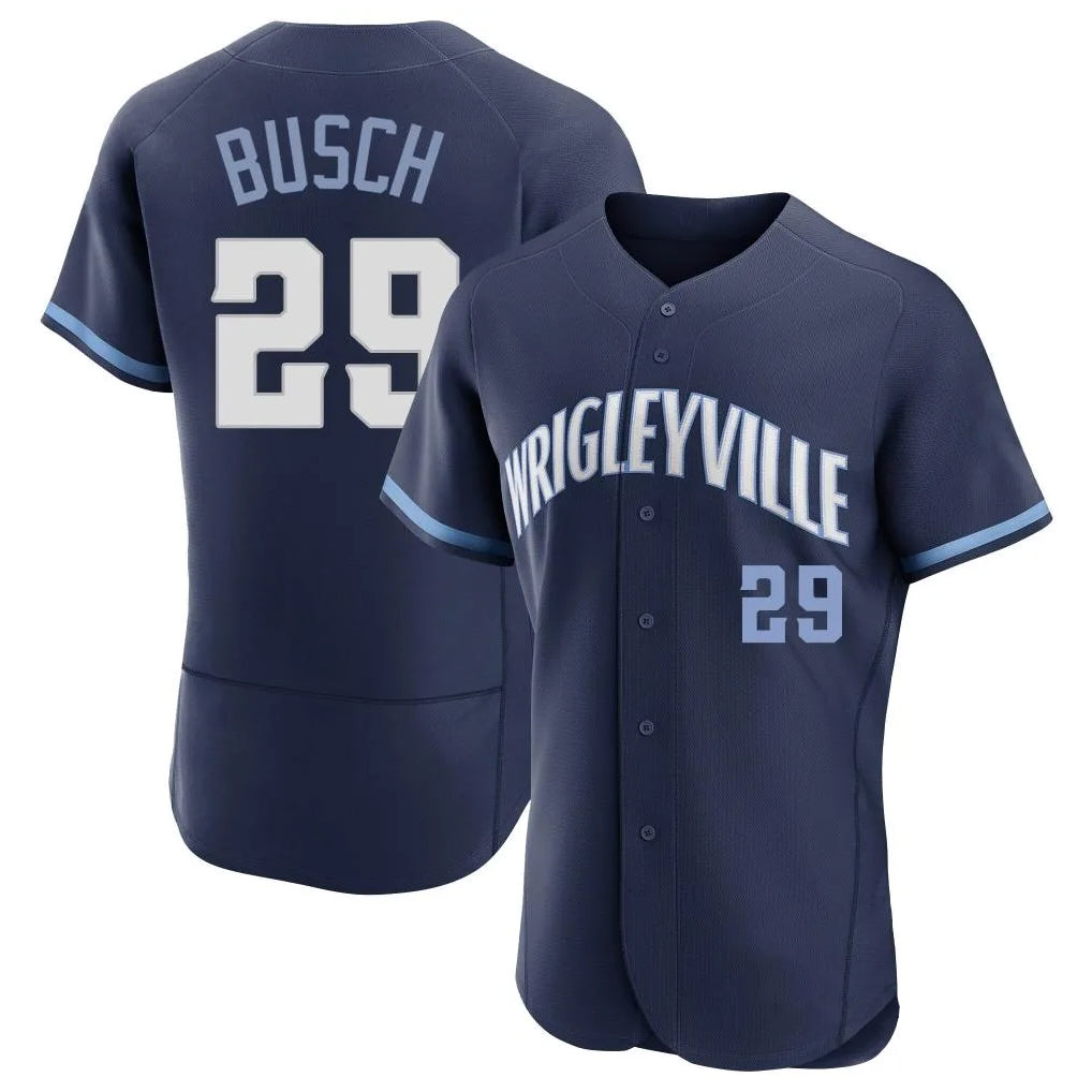 Baseball Jersey | Chicago Cubs #29 Michael Busch Player Navy City Connect Limited Home Stitched - image 1