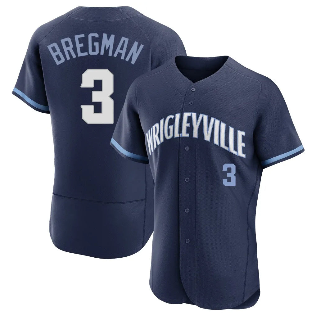 Baseball Jersey | Chicago Cubs #3 Alex Bregman Player Navy City Connect Limited Home Stitched - image 1
