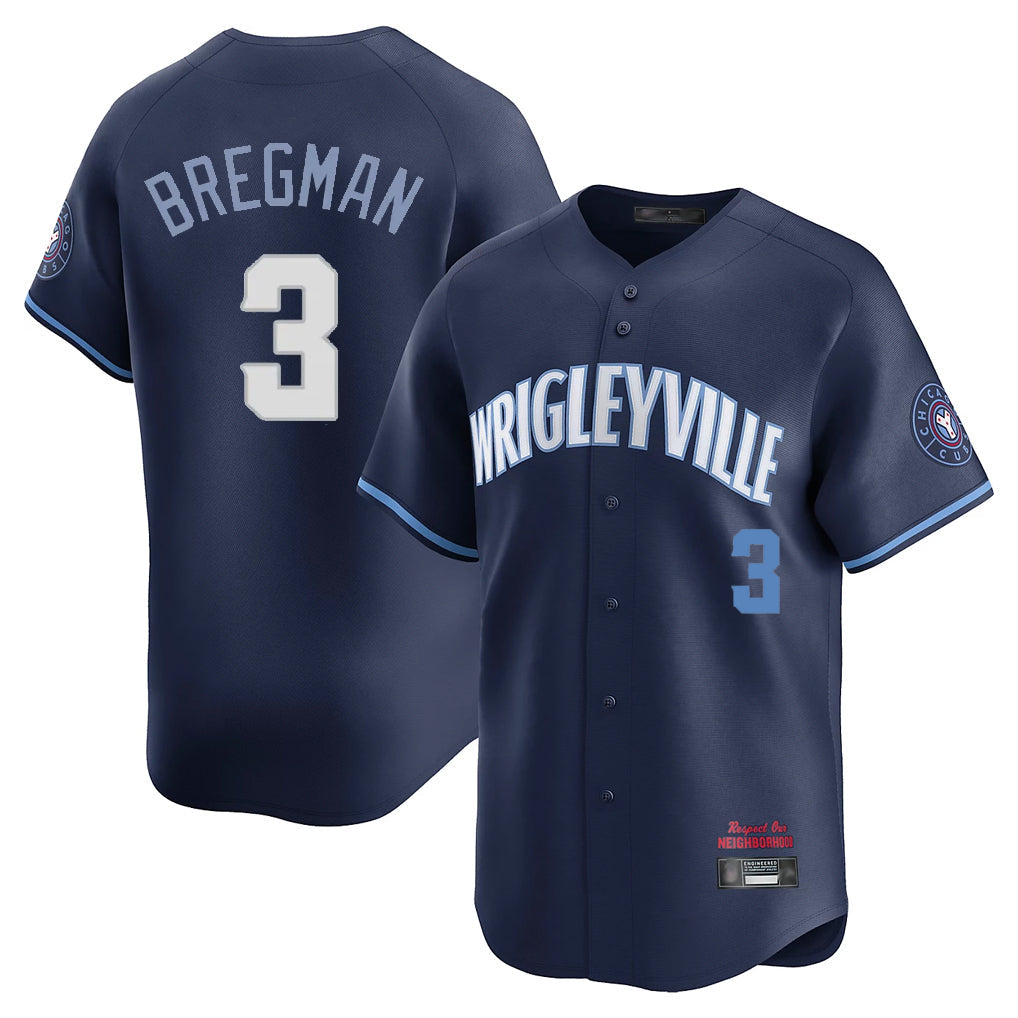 Baseball Jersey | Chicago Cubs #3 Alex Bregman Player Navy City Connect Limited Home Stitched - image 1