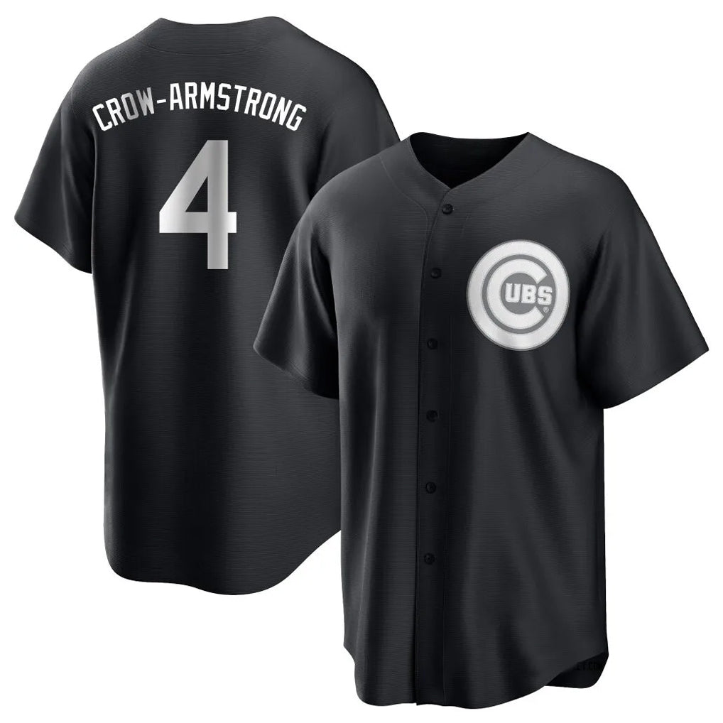 Baseball Jersey | Chicago Cubs #4 Pete Crow-Armstrong Player Black Game Stitched - image 1