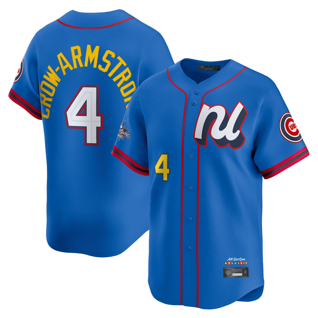 Baseball Jersey | Chicago Cubs #4 Pete Crow-Armstrong Player Blue National League All-Star Edition Limited Stitched - image 1