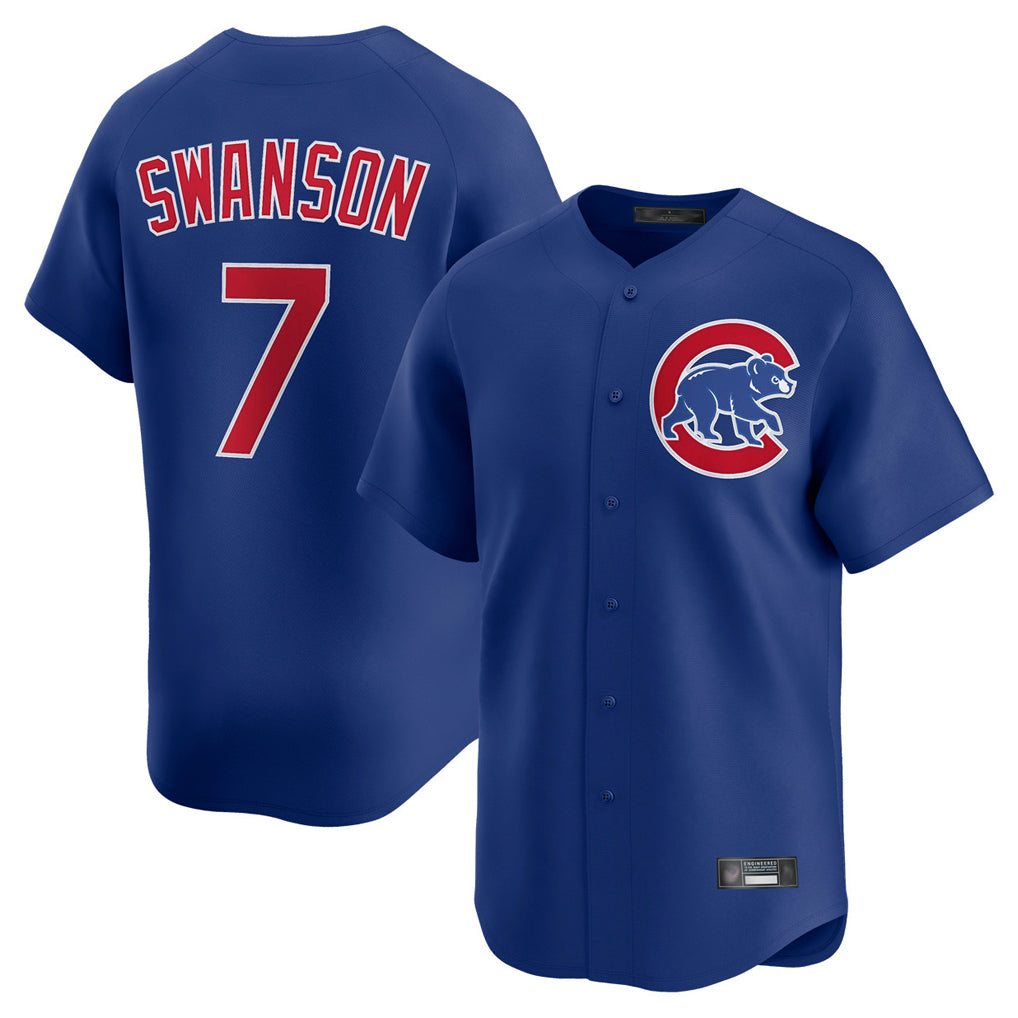 Baseball Jersey | Chicago Cubs #7 Dansby Swanson Player Royal Limited Home Stitched - image 1