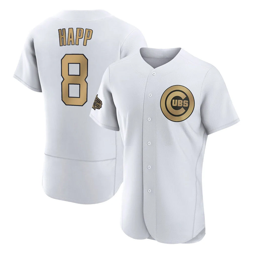 Baseball Jersey | Chicago Cubs #8 Ian Happ Player Gold All-Star Limited Home Game Stitched - image 1