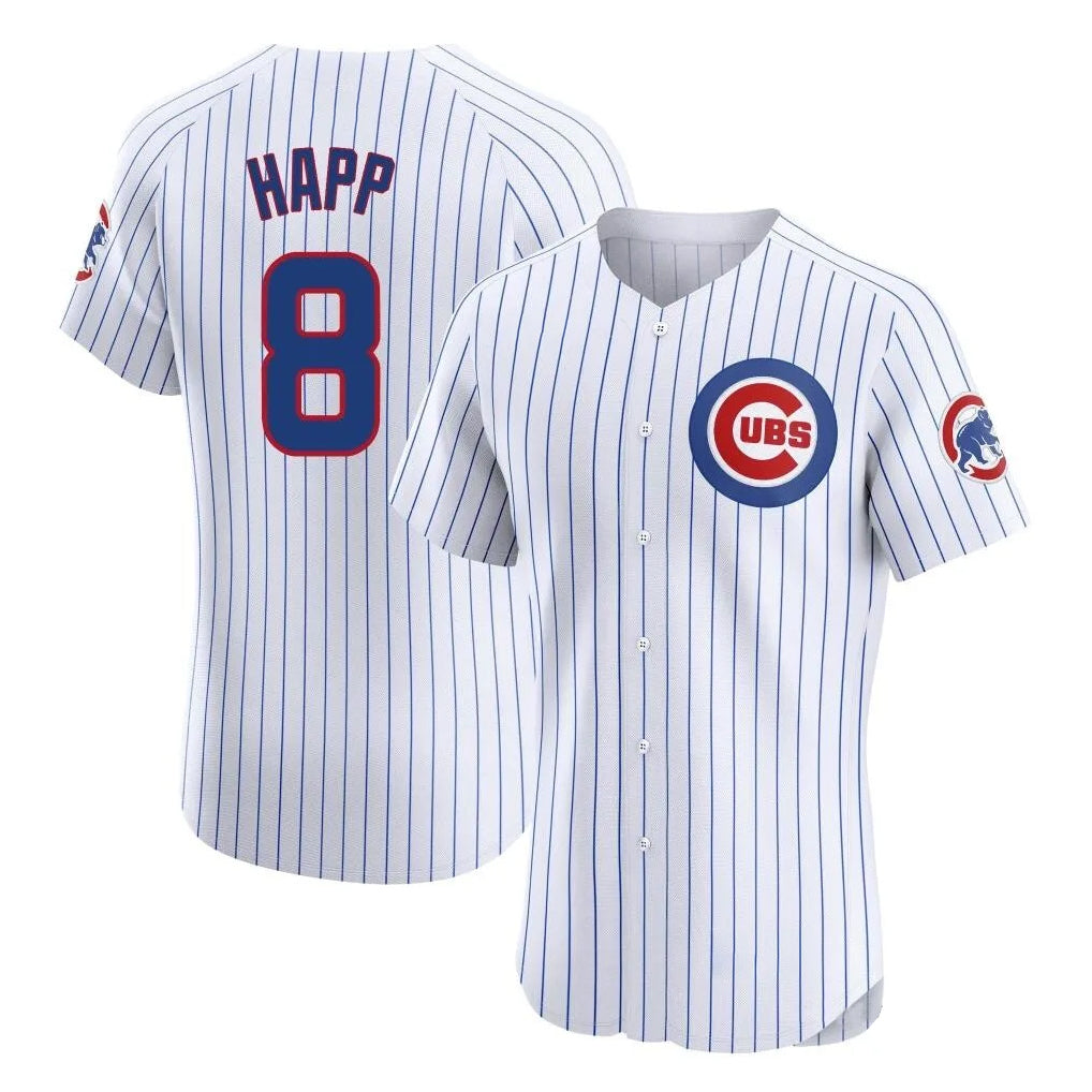 Baseball Jersey | Chicago Cubs #8 Ian Happ Player White Limited Home Game Stitched - image 1