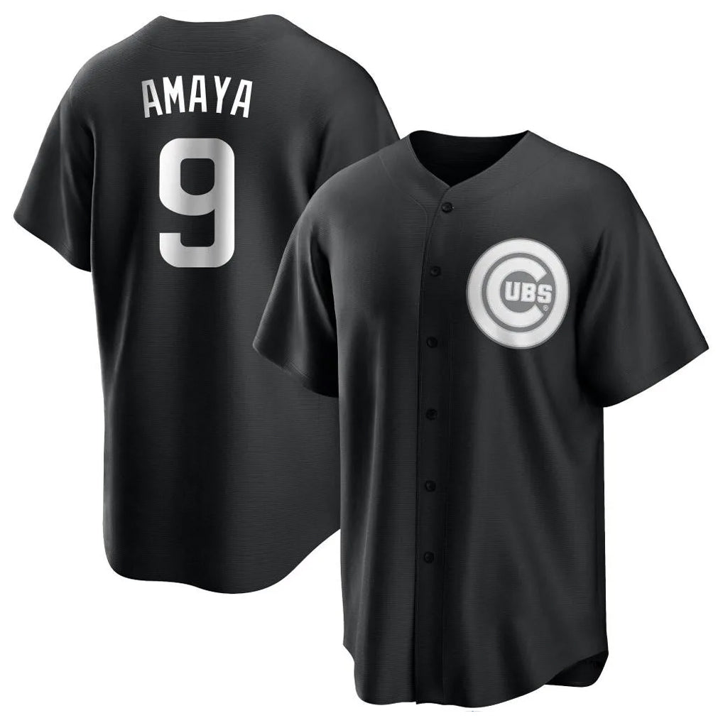Baseball Jersey | Chicago Cubs #9 Miguel Amaya Player Black Game Stitched - image 1