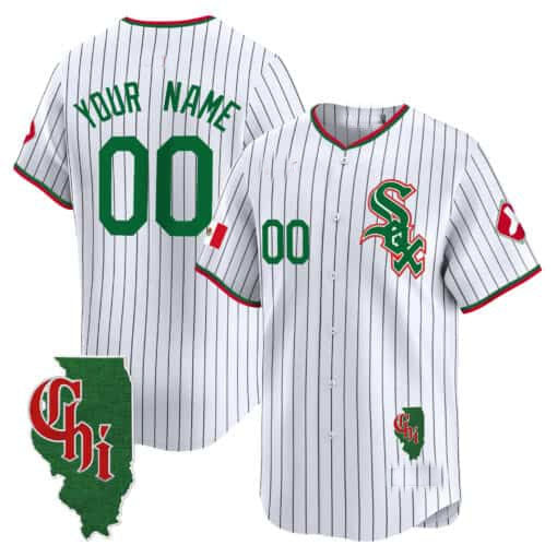 Baseball Jersey | Chicago White Sox Mexico Limited Custom Jersey ¨C Illinois Patch ¨C White - image 1