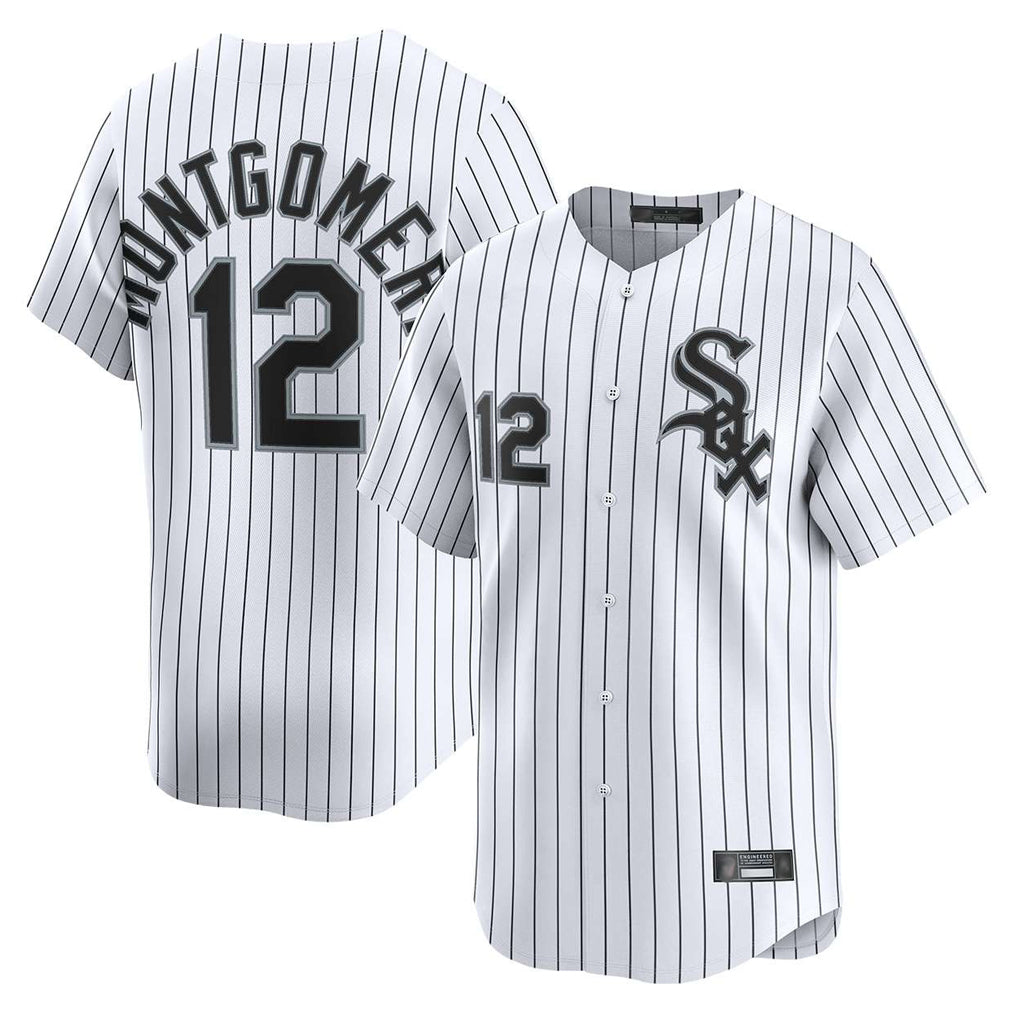 Baseball Jersey | Chicago White Sox #12 Colson Montgomery Player White Stripe Limited Home Stitched - image 1